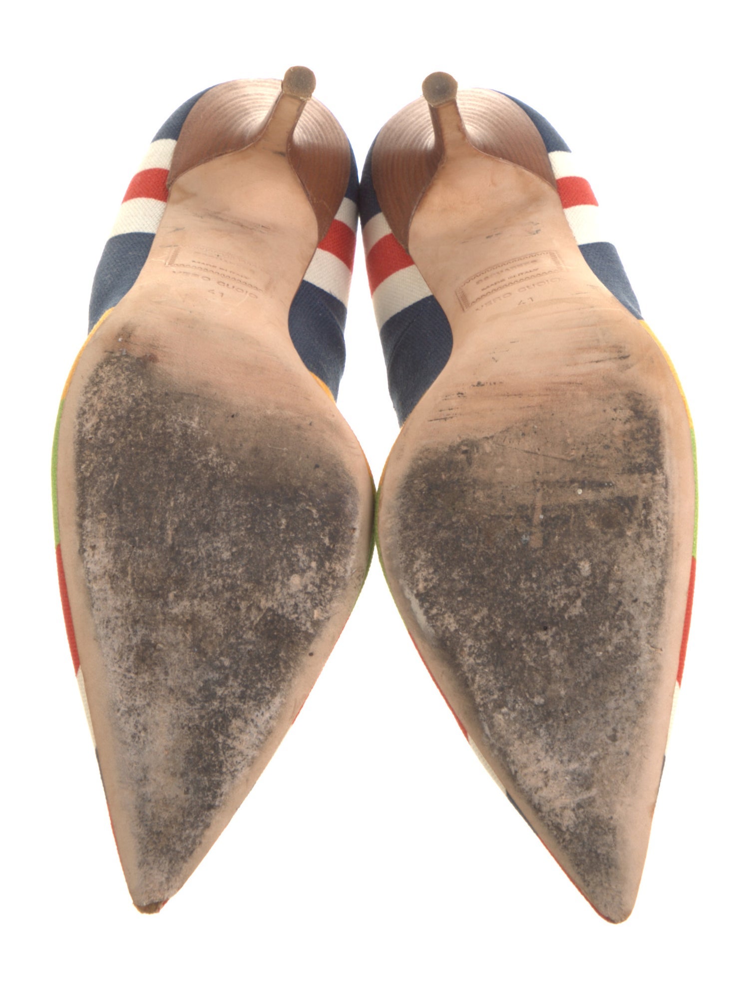 Dsquared² Canvas Striped Pumps